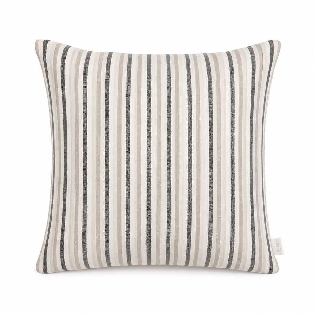 Indoor/Outdoor complete cushion - 45 x 45 - Blue/Grey/Green and White Stripes - Solution Dyed Acrylic - Fade Resistant - Australian made