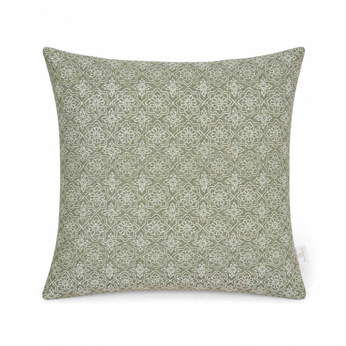Indoor/Outdoor complete cushion - 45 x 45 - Sage green floral pattern - Australian made