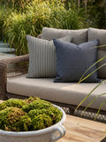 Black & White Striped Outdoor Cushion 50x50cm | Modern Patio Throw Pillow | Waterproof Garden Chair Cushion | Balcony & Deck Decor - Australian made