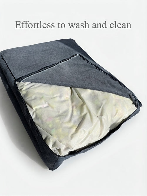 Dog bed - Indoor rectangle dog bed with L shape wall - 91 x 68 - Removable crushed foam insert - Australian made
