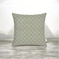 Indoor/Outdoor complete cushion - 45 x 45 - Sage green floral pattern - Australian made