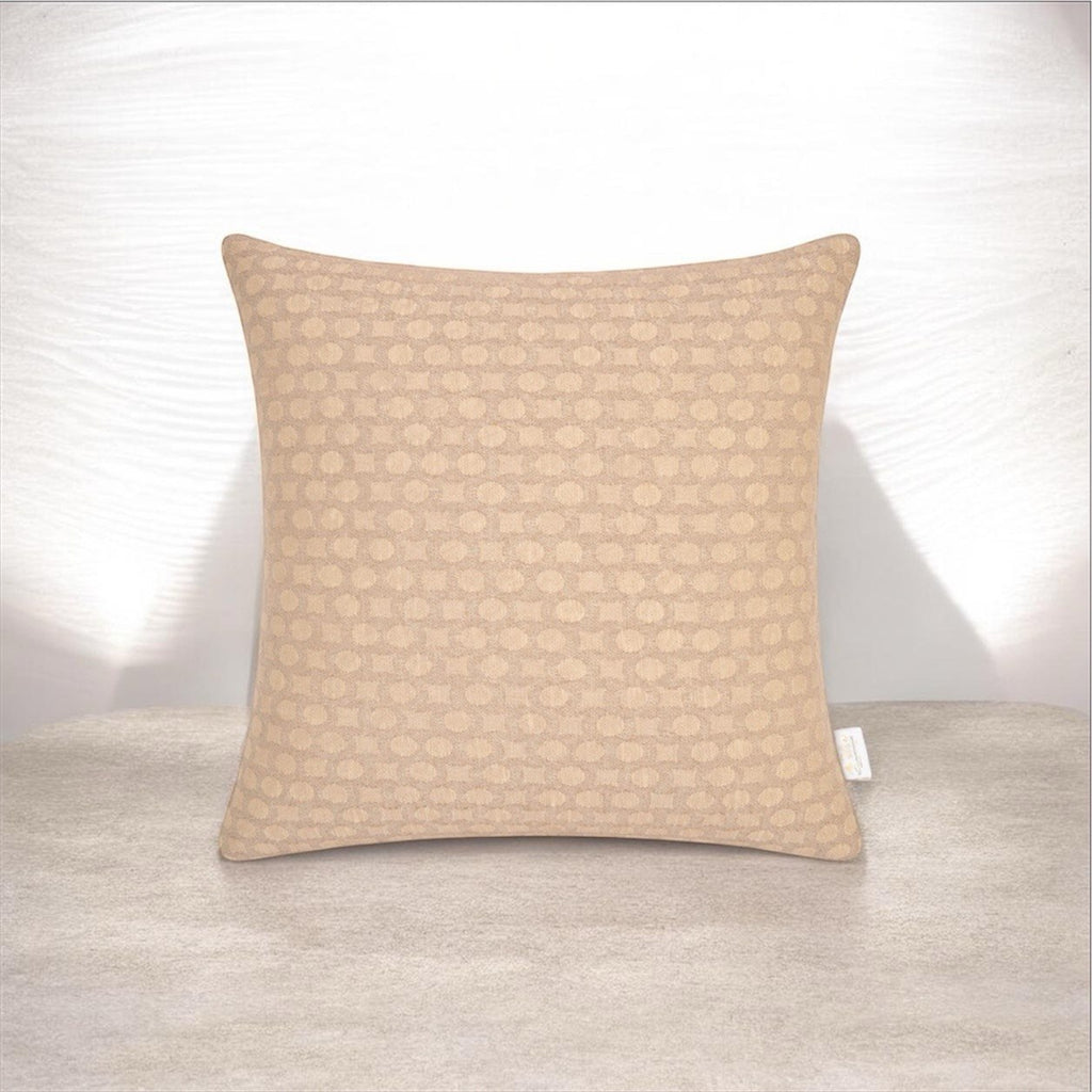 Indoor/Outdoor complete cushion - 45 x 45 - Pattern with cream and brown colors - Australian made