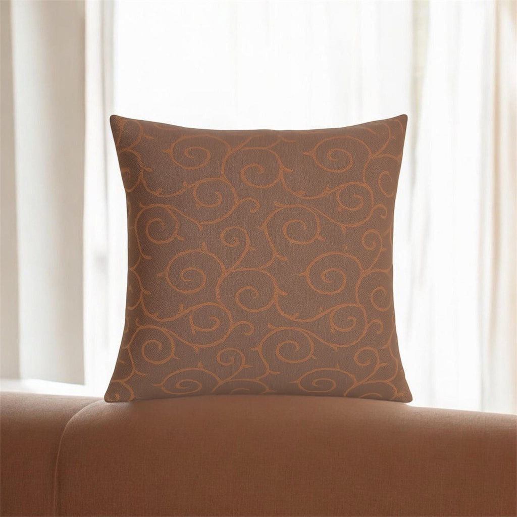 Indoor/Outdoor complete cushion - 45 x 45 - Pattern with brown color - Australian made